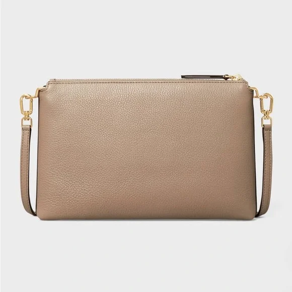 Tory Burch Kira Pebbled Leather Top-Zip Crossbody Bag - Picture 6 of 8